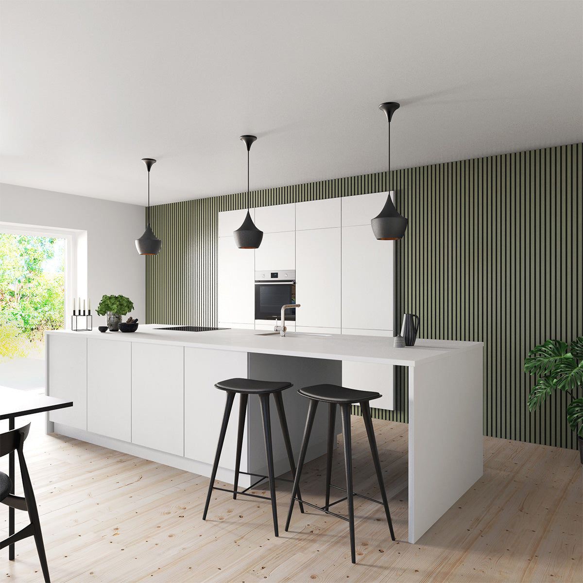 Floer Akupanel XL wandpanelen -- Lino Olijfgroen