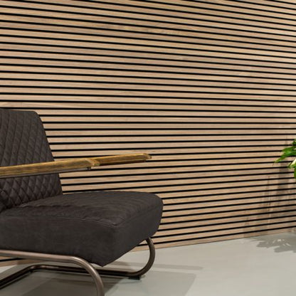 Floer Akupanel Wandpanelen -- Lichtbruin Noten 240cm