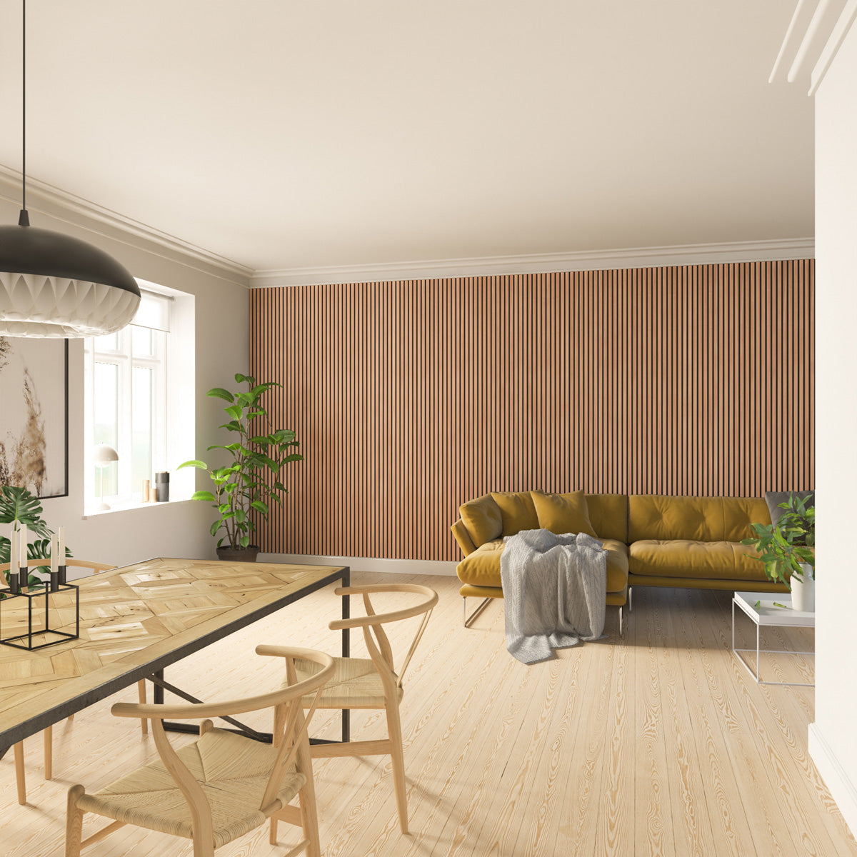 Floer Akupanel XL wandpanelen -- Mahonie Naturel