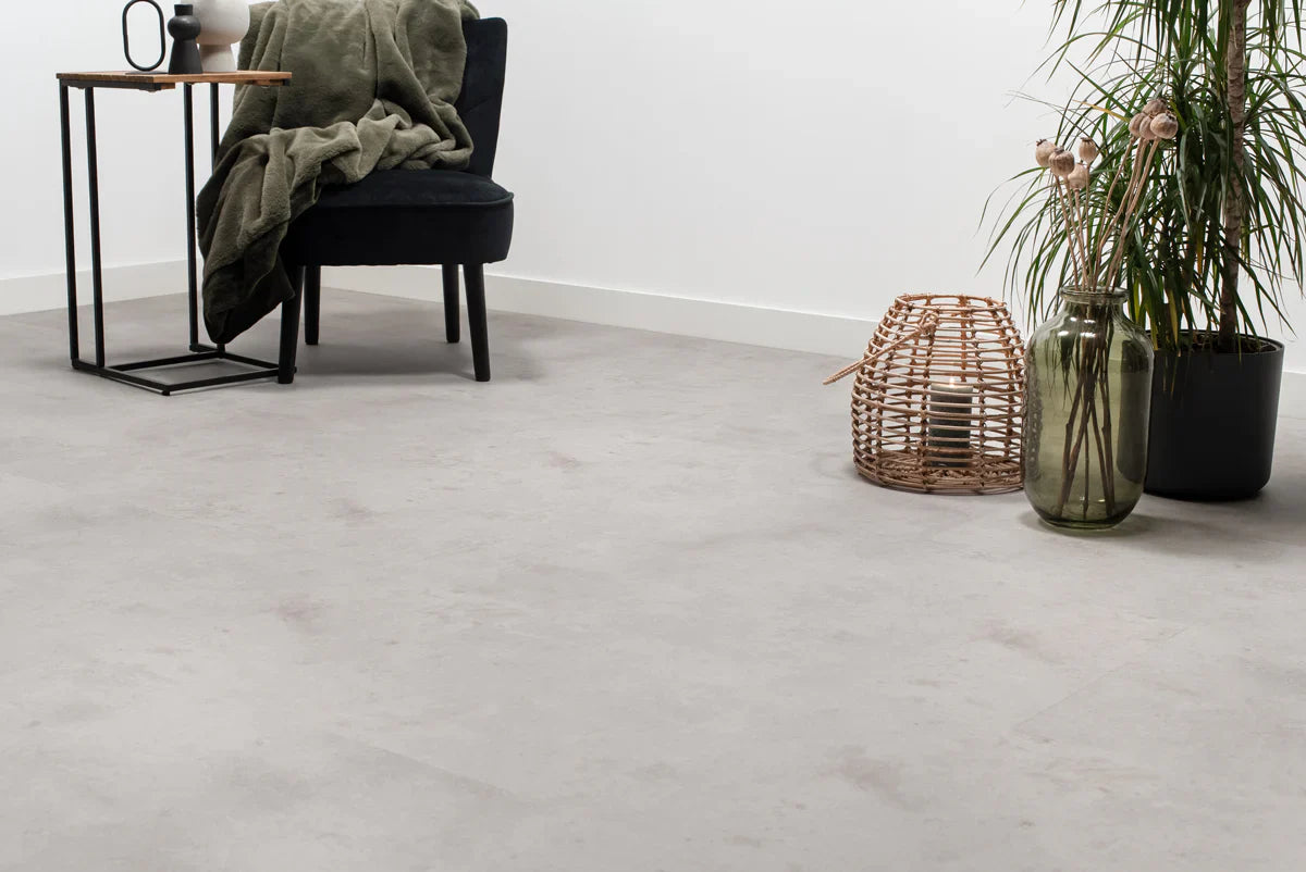 Floer Tegel Click PVC - Betonlook Lichtgrijs