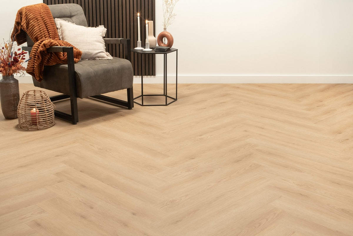 Floer Walvisgraat Click PVC - Bryde Bruin