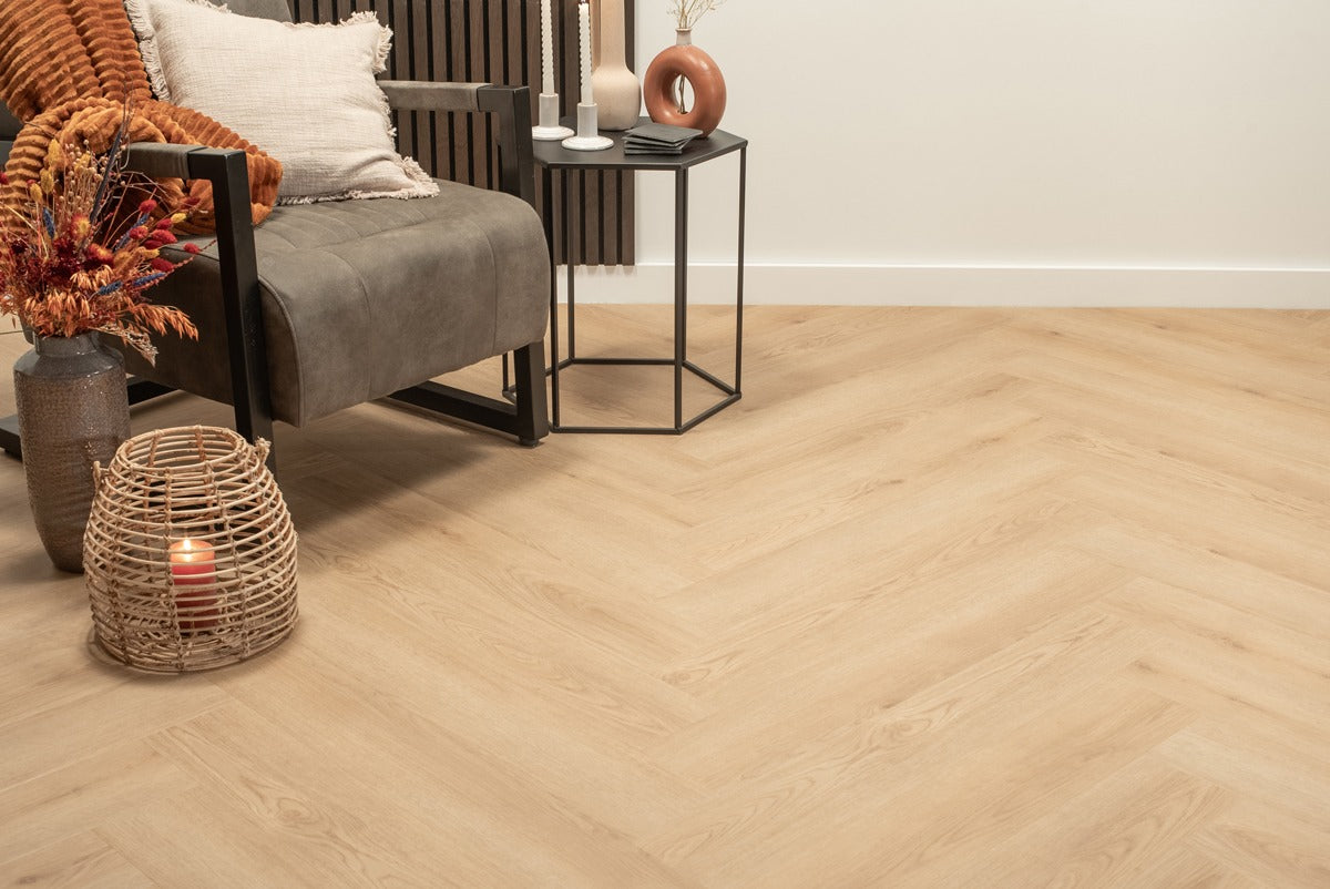 Floer Walvisgraat Click PVC - Bryde Bruin