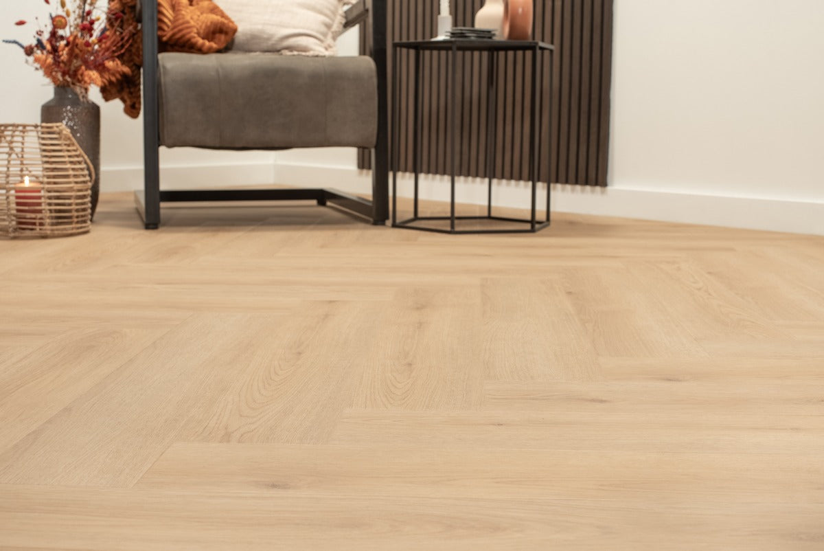 Floer Walvisgraat Click PVC - Bryde Bruin