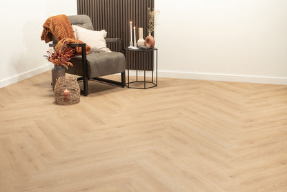 Floer Walvisgraat Click PVC - Bryde Bruin