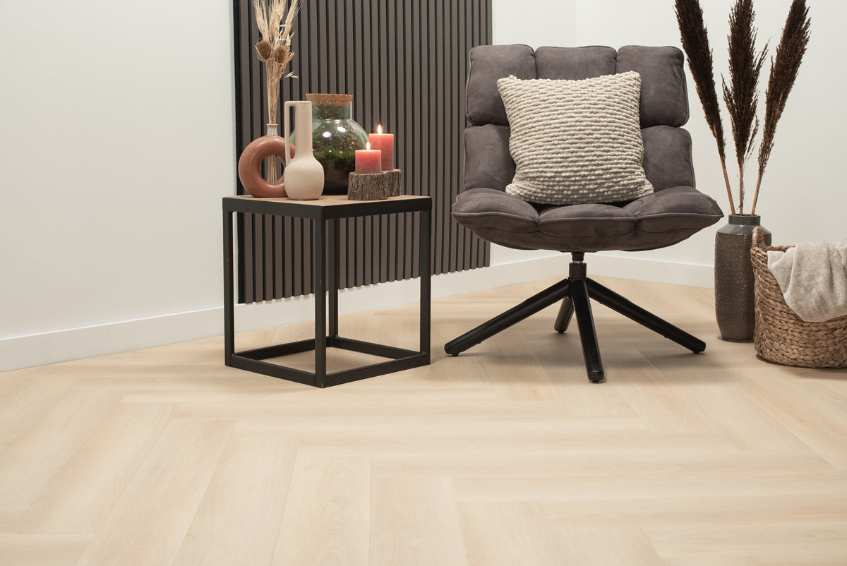 Floer Walvisgraat PVC - Balein Beige