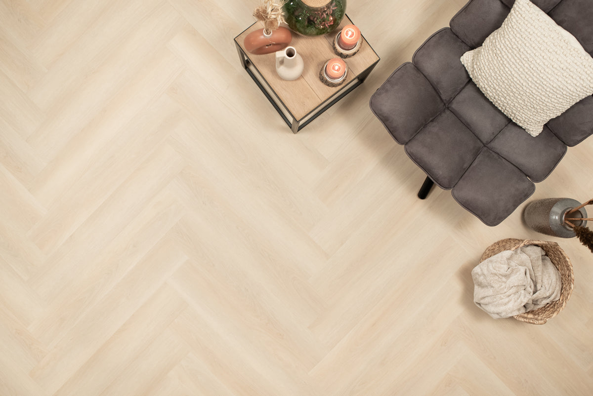 Floer Walvisgraat PVC - Balein Beige