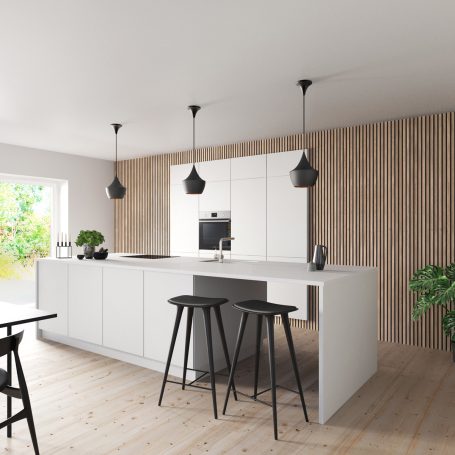 Floer Akupanel Wandpanelen -- Lichtbruin Noten 240cm