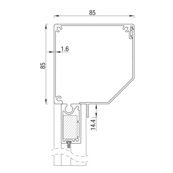 RS Universal 85 Schuin